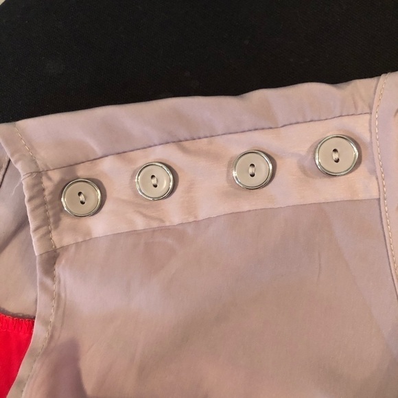 Soprano Size XS Color Block Cinched Waist Lightweight Dress Red Tan - Picture 7 of 9